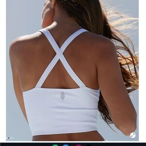 Free People Good Karma Crop Tank White XS/S